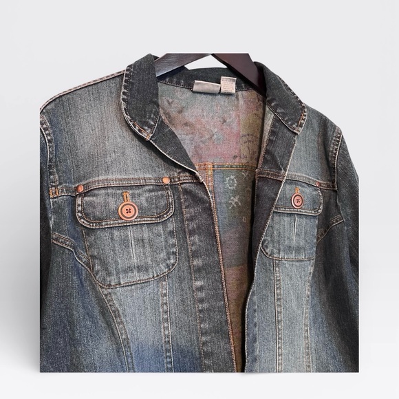 Chico's Blue Denim Jean Jacket - Picture 5 of 9